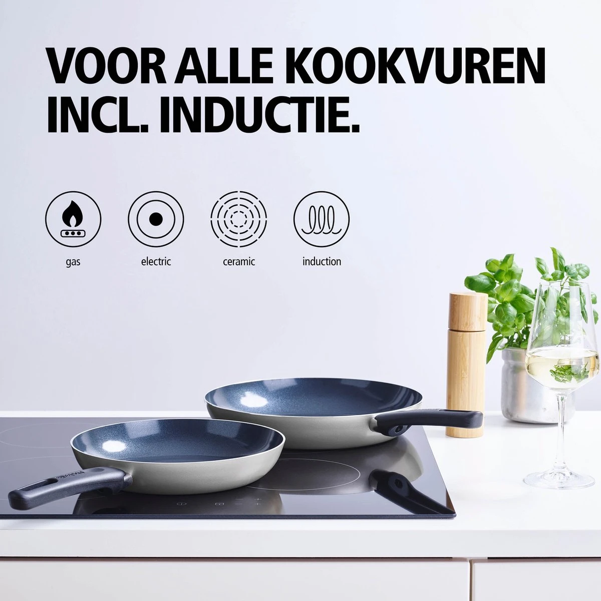 BRABANTIA INDU+ Koekenpan - Keramische Antiaanbaklaag - Ø 24 Cm - Inductie - Pfas Vrij 7 BRABANTIA INDU+ Koekenpan - Keramische Antiaanbaklaag - Ø 24 Cm - Inductie - Pfas Vrij - Afbeelding 7