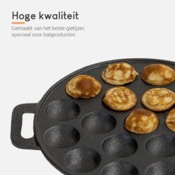 Ocina Poffertjespan– 19 Poffertjes – Poffertjesmaker – Poffertjespan Inductie – Poffertjespan Electrisch – Gietijzeren Pan – Inclusief Warmtebestendige Handvaten– Gratis Receptenboek -Aanbiedingen Keukengerei Winkel 1200x1200 409