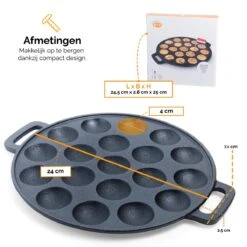 CuisiNoon® Poffertjespan Premium - Complete Poffertjesmaker Set - Inclusief Bakboek 15 CuisiNoon® Poffertjespan Premium - Complete Poffertjesmaker Set - Inclusief Bakboek -Aanbiedingen Keukengerei Winkel 1200x1200 422