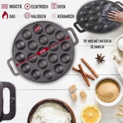 Rednas Poffertjespan Pakket - Incl. Luxe Giftbox - Incl.Bakkwast/Vork/Doseerfles - RVS/Gietijzer 15 Rednas Poffertjespan Pakket - Incl. Luxe Giftbox - Incl.Bakkwast/Vork/Doseerfles - RVS/Gietijzer -Aanbiedingen Keukengerei Winkel 1200x1200 426