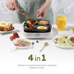 Merkloos Pancake Pan - Omeletpan - Eierpan - Anti Aanbaklaag - PFAS Vrij - Pancake Maker - Geschikt Voor Alle Warmtebronnen - Inductie Pannen -Aanbiedingen Keukengerei Winkel 1200x1200 485