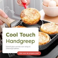 Merkloos Pancake Pan - Omeletpan - Eierpan - Anti Aanbaklaag - PFAS Vrij - Pancake Maker - Geschikt Voor Alle Warmtebronnen - Inductie Pannen -Aanbiedingen Keukengerei Winkel 1200x1200 486