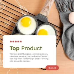 Merkloos Pancake Pan - Omeletpan - Eierpan - Anti Aanbaklaag - PFAS Vrij - Pancake Maker - Geschikt Voor Alle Warmtebronnen - Inductie Pannen -Aanbiedingen Keukengerei Winkel 1200x1200 489