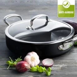 GreenPan Barcelona Infinity Pro Hapjespan Met Deksel 30cm - Zwart - Inductie - PFAS-vrij -Aanbiedingen Keukengerei Winkel 1200x1200 517