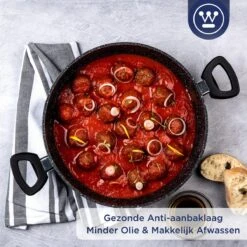 Westinghouse Hapjespan Inductie - Ø 28 Cm - Zwart Marmer - Met Deksel -Aanbiedingen Keukengerei Winkel 1200x1200 540