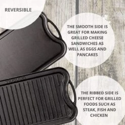 Nuovva Dubbelzijdig Gietijzeren Grillplaat - 50cm X 26cm -Aanbiedingen Keukengerei Winkel 1200x1200 572