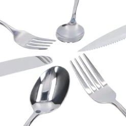 Deleca 12 Persoons Bestekset (72-delig) - Lepels, Messen, Vorken & Steakmessen - Vaatwasserbestendig - Zilver / RVS -Aanbiedingen Keukengerei Winkel 1200x1200 61
