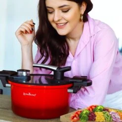 Rosmarino - Snelkookpan Met Glazen Deksel - Zwart - Ø24cm - 5 Liter - 100% PFAS & PFOA Vrij - Aluminium - Pressure Cooker - Non-stick Minerale Coating - Ergonomische Handgrepen - Geschikt Voor Alle Warmtebronnen -Aanbiedingen Keukengerei Winkel 1200x1200 698