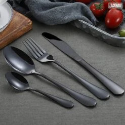 LaCardia Bestekset Glans Zwart – 24-delig Bestek – 6 Persoons – Bestek Zwart Voor 6 Personen -Aanbiedingen Keukengerei Winkel 1200x1200 8