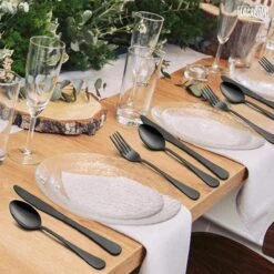 LaCardia Bestekset Glans Zwart – 24-delig Bestek – 6 Persoons – Bestek Zwart Voor 6 Personen -Aanbiedingen Keukengerei Winkel 1200x1200 9