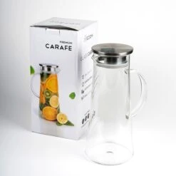 MÊZON® Schenkkan - Glazen Waterkan - Waterkaraf Voor Fruitwater - Multifunctionele Decanteer Karaf - Kan Met Deksel - 1.5L Capaciteit -Aanbiedingen Keukengerei Winkel 1200x1200 958