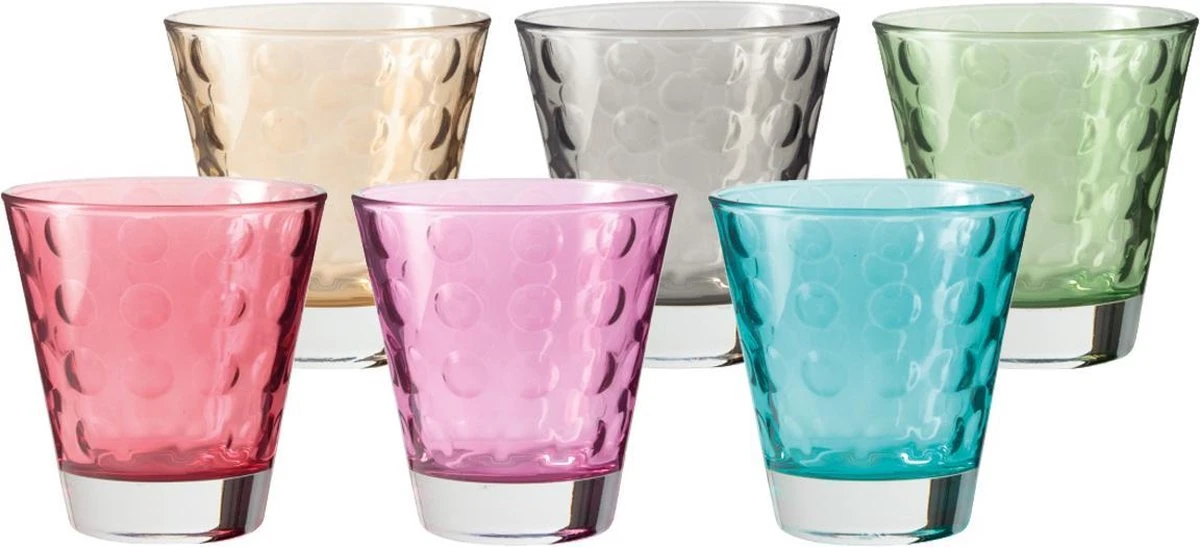 Leonardo Optic Drinkglas - Set Van 6 Kleuren 1 Leonardo Optic Drinkglas - Set Van 6 Kleuren