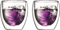 Bodum Pavina Glas - Dubbelwandig - Klein 0.25L - Set Van 2