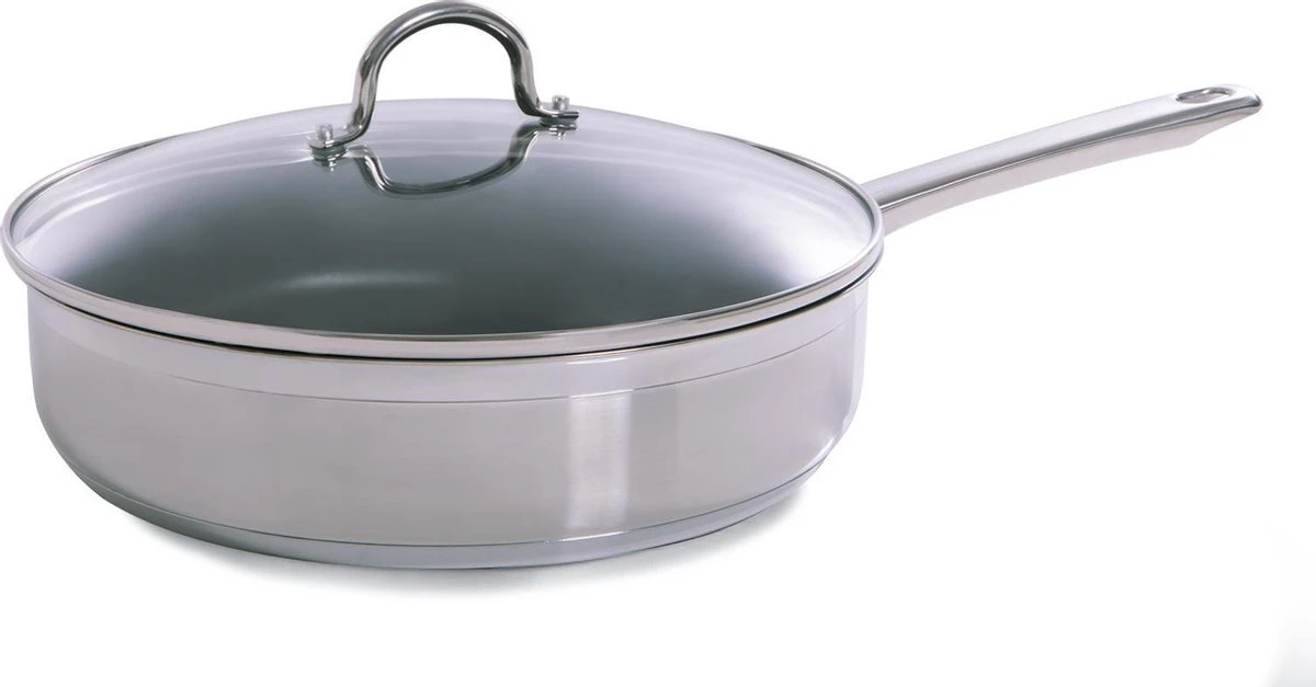 BK Allround Hapjespan Ø 28 Cm - Met Glazen Deksel - Inductie - PFAS-vrij 1 BK Allround Hapjespan Ø 28 Cm - Met Glazen Deksel - Inductie - PFAS-vrij