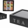 Theedoos Theekist 9-vaks Zwart