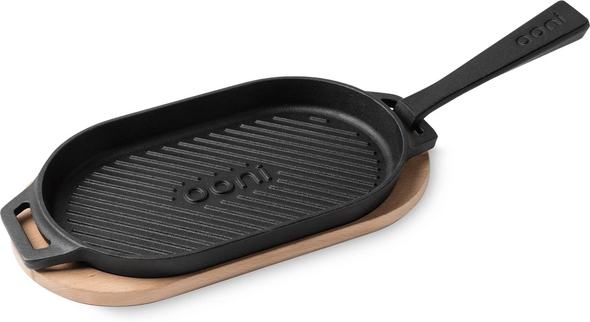 Ooni | Grizzler Pan | Stijlvolle Gietijzeren Grillpan / Skillet Voor Boven Vuur Of In De Oven 1 Ooni | Grizzler Pan | Stijlvolle Gietijzeren Grillpan / Skillet Voor Boven Vuur Of In De Oven
