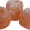 Himalaya Zoutsteen Theelichthouder Natural (Set Van 3 Stuks)