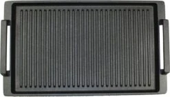 Eurolux Grillplaat Met Grepen - 41 X 24 X 2.5 Cm - Zwart - Aluminium - Geschikt Voor Alle Warmtebronnen -Aanbiedingen Keukengerei Winkel 1200x689 2