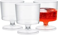 Wijnglazen - 30 Stuk(s) - 170 Ml - Plastic Glazen - Wijnglas - Herbruikbaar - Set - Kerst Servies