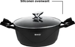 BIKO - Smile Pannen 8 Delige Pannenset - Braadpan - Zwart -Aanbiedingen Keukengerei Winkel 1200x763