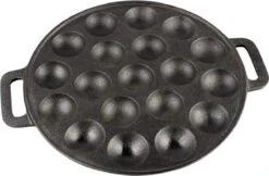 YUGN BLACK Poffertjespan Poffertjesmaker 6 Delige Set - 19 Poffertjes Incl Doseerfles Kwast Poffertjesvork Siliconen Ovenwanten - Platte Onderkant Poffertjespan Inductie Poffertjespan Elektrisch - Cadeau Tip -Aanbiedingen Keukengerei Winkel 1200x785