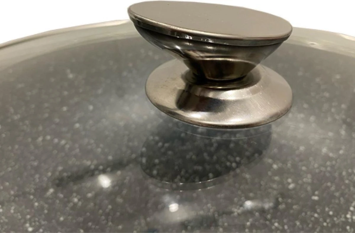 Kookkunst Holland Wokpan Met Glazen Deksel Ø 32 Cm - Inductie - PFOA Vrij 2 Kookkunst Holland Wokpan Met Glazen Deksel Ø 32 Cm - Inductie - PFOA Vrij - Afbeelding 2