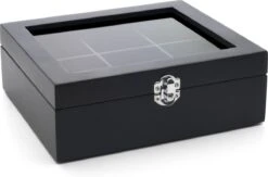 Bredemeijer - Theedoos 6-vaks Venster Bamboe Zwart -Aanbiedingen Keukengerei Winkel 1200x790 3