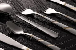 Swiss Pro+ Bestekset In Koffer-72 Delig-12 Persoons-Zwitsers Kwaliteit-Complete Set-100% Roestvrijstaal-Modern Gold -Aanbiedingen Keukengerei Winkel 1200x799 19