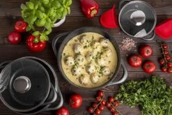 Smile - 8 Delige Pannenset - Antiaanbaklaag - Vaatwasser Bestendig - Geschikt Voor Iedere Kookplaat - MGK-18 - Zwart -Aanbiedingen Keukengerei Winkel 1200x800 47