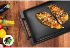 Eurolux Teppanyaki Plaat Met Grepen - 41 X 24 X 2.5 Cm - Zwart - Aluminium - Geschikt Voor Alle Warmtebronnen -Aanbiedingen Keukengerei Winkel 1200x815 2