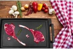 Eurolux Teppanyaki Plaat Met Grepen - 41 X 24 X 2.5 Cm - Zwart - Aluminium - Geschikt Voor Alle Warmtebronnen -Aanbiedingen Keukengerei Winkel 1200x815 3