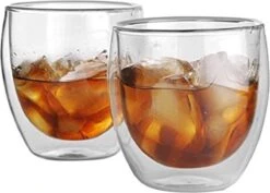 Merkloos SV. Productie & Lifestyle - Set Van 2 - Dubbelwandige Thee Glazen - Dubbelwandige Koffie Glazen - Dubbelwandig - Glazen - Thermo Koffie Glazen - Thermo Thee Glazen - 200ml -Aanbiedingen Keukengerei Winkel 1200x860