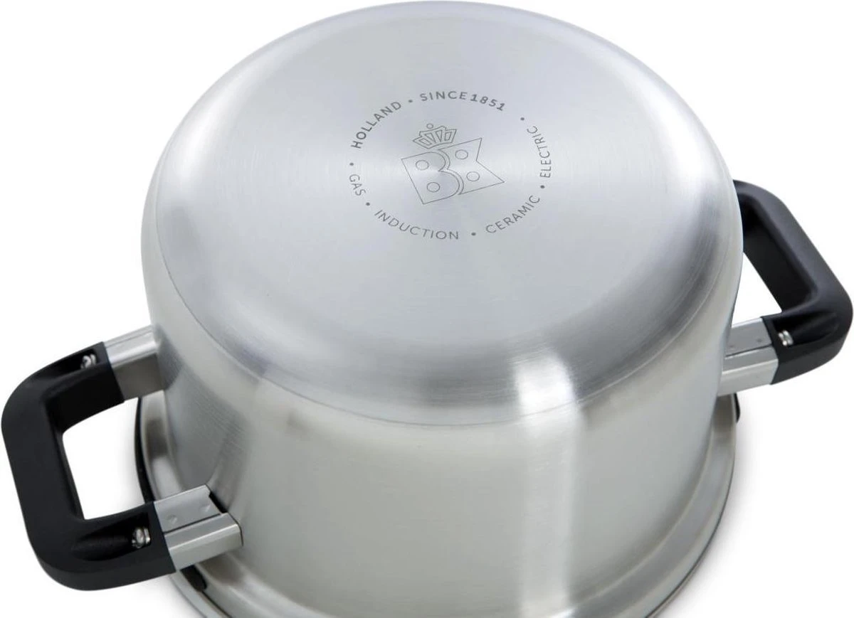 BK Flow Cool Pannenset - 4-delig – RVS Deksels - Veilig Afgietsysteem - Geschikt Voor Alle Warmtebronnen 13 BK Flow Cool Pannenset - 4-delig – RVS Deksels - Veilig Afgietsysteem - Geschikt Voor Alle Warmtebronnen - Afbeelding 13