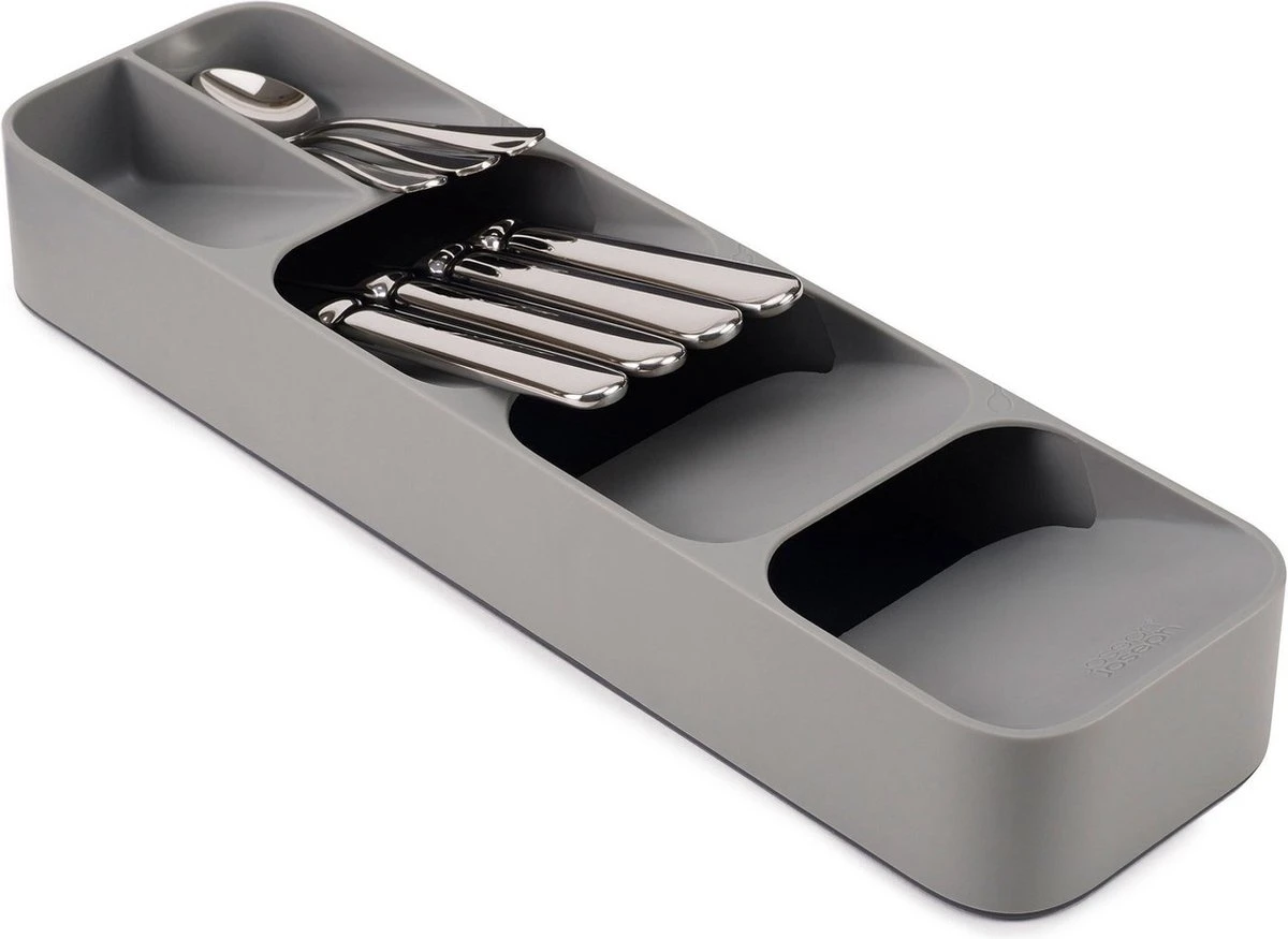 Joseph Joseph - Duo - Bestek Organiser Compact - Grijs 2 Joseph Joseph - Duo - Bestek Organiser Compact - Grijs - Afbeelding 2