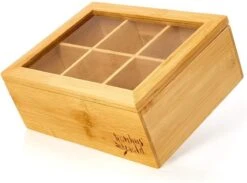 Bambuswald© Houten Theedoos Met 6 Vakken Gemaakt Van 100% Duurzame Bamboe 19 Bambuswald© Houten Theedoos Met 6 Vakken Gemaakt Van 100% Duurzame Bamboe -Aanbiedingen Keukengerei Winkel 1200x888 5