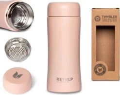 Retulp - Tumbler Thermosbeker – Champagne Pink – 300 Ml - Thermosfles - Roze