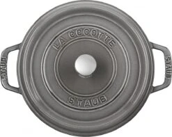 Staub Cocotte - Rond - 24 Cm - Grafietgrijs -Aanbiedingen Keukengerei Winkel 1200x958