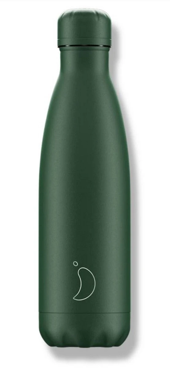 Chilly's Bottle Thermosfles 500 Ml Matte Edition - All Green - RVS 1 Chilly's Bottle Thermosfles 500 Ml Matte Edition - All Green - RVS