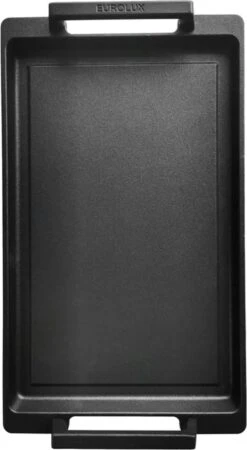 Eurolux Teppanyaki Plaat Met Grepen - 41 X 24 X 2.5 Cm - Zwart - Aluminium - Geschikt Voor Alle Warmtebronnen -Aanbiedingen Keukengerei Winkel 658x1200