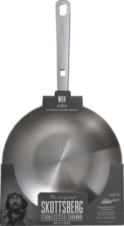 Skottsberg Wok Stainless Steel 28 Cm Roestvrijstaal -Aanbiedingen Keukengerei Winkel 662x1200