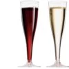 Champagneglazen - 30 Stuk(s) - 135ml - Chique - Plastic - Glazen - Transparant - Kunststof - Kerst Servies