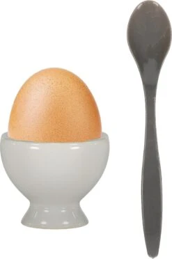 Excellent Houseware 12x Eierlepels Zwart/grijs Kunststof 14 Cm -Aanbiedingen Keukengerei Winkel 797x1200