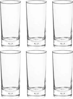 Set Van 6x Stuks Longdrink Glazen Georgi 290 Ml Van Glas - Drinkglazen - Waterglazen - Tumbler