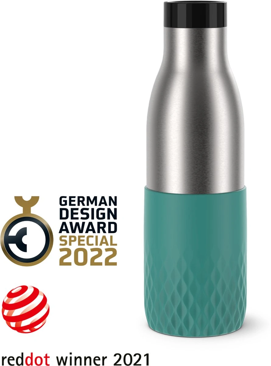 Tefal Bludrop Sleeve Thermosfles - RVS Groen 2 Tefal Bludrop Sleeve Thermosfles - RVS Groen - Afbeelding 2