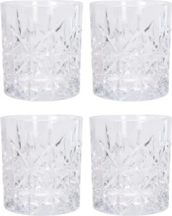 JAP Kristallen Whiskey Glazen Set Van 4 - 230ml - Transparant Drinkglas - Tumbler Set