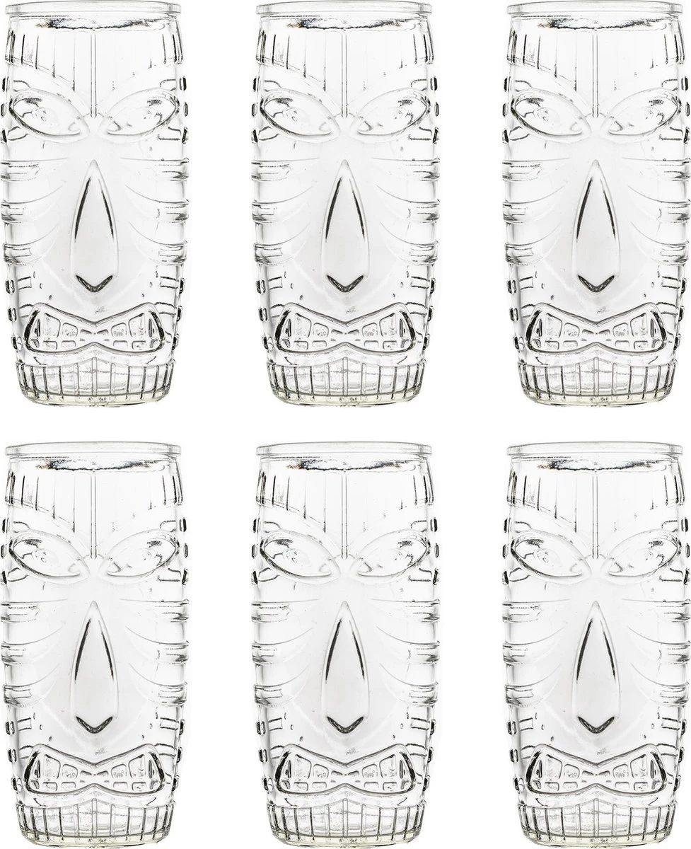 Libbey Cocktailglas Longdrink Tiki - 591 Ml / 59,1 Cl - 6 Stuks - Vaatwasserbestendig - Funny Design - Hoge Kwaliteit 1 Libbey Cocktailglas Longdrink Tiki - 591 Ml / 59,1 Cl - 6 Stuks - Vaatwasserbestendig - Funny Design - Hoge Kwaliteit