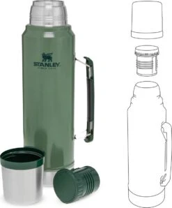 Stanley The Legendary Classic Bottle 1,00L - Thermosfles - Hammertone Green -Aanbiedingen Keukengerei Winkel 996x1200